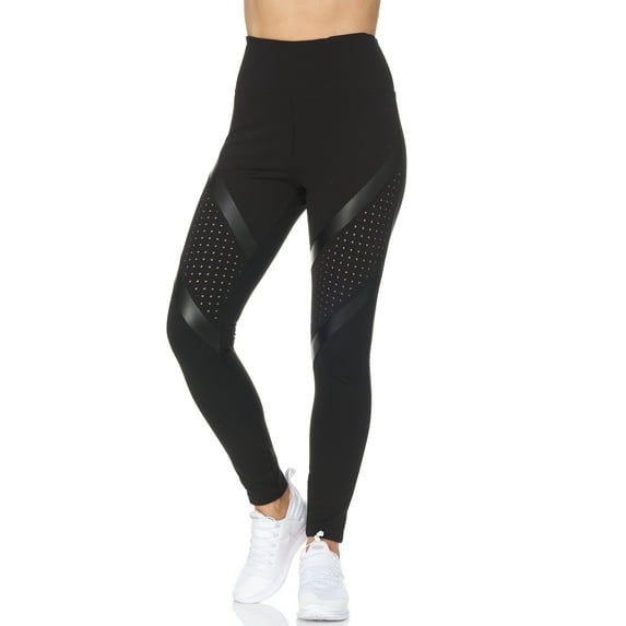 Full length Highwaist Legging with Rubber print and lazer cut mesh detail