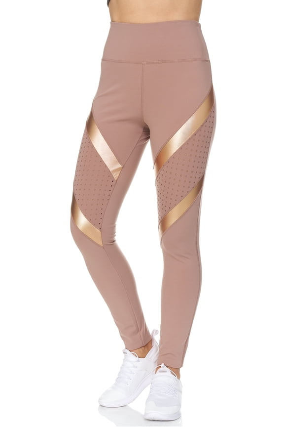 Full length Highwaist Legging with Rubber print and lazer cut mesh detail