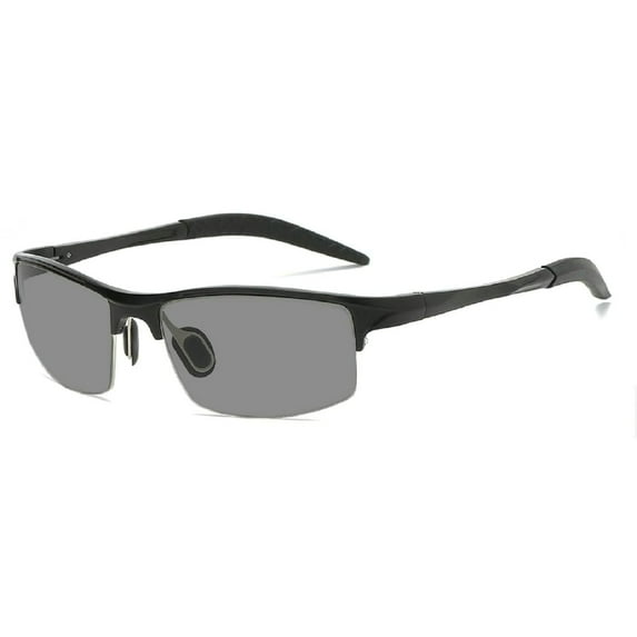 Full lens Polarized Reader Sunglasses for Men Women Wrap Around Sports Sun Reading Glasses Aluminum Frame Men Reading Sunglasses Square Presbyopia Reader