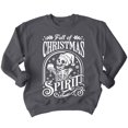 thumbnail image 1 of Full of Christmas Spirit Funny Skeleton Holiday Season Shirt Crewneck Sweatshirt, 3XL, Charcoal, 1 of 6