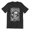 thumbnail image 1 of Full of Christmas Spirit Funny Skeleton Holiday Season Shirt for Men Unisex Mens Tshirt, 3XL, Black, 1 of 6