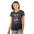 thumbnail image 1 of Full of Sass No More Class Graduation Womens Slim Fit Graphic Tee Brisco Brands X, 1 of 5