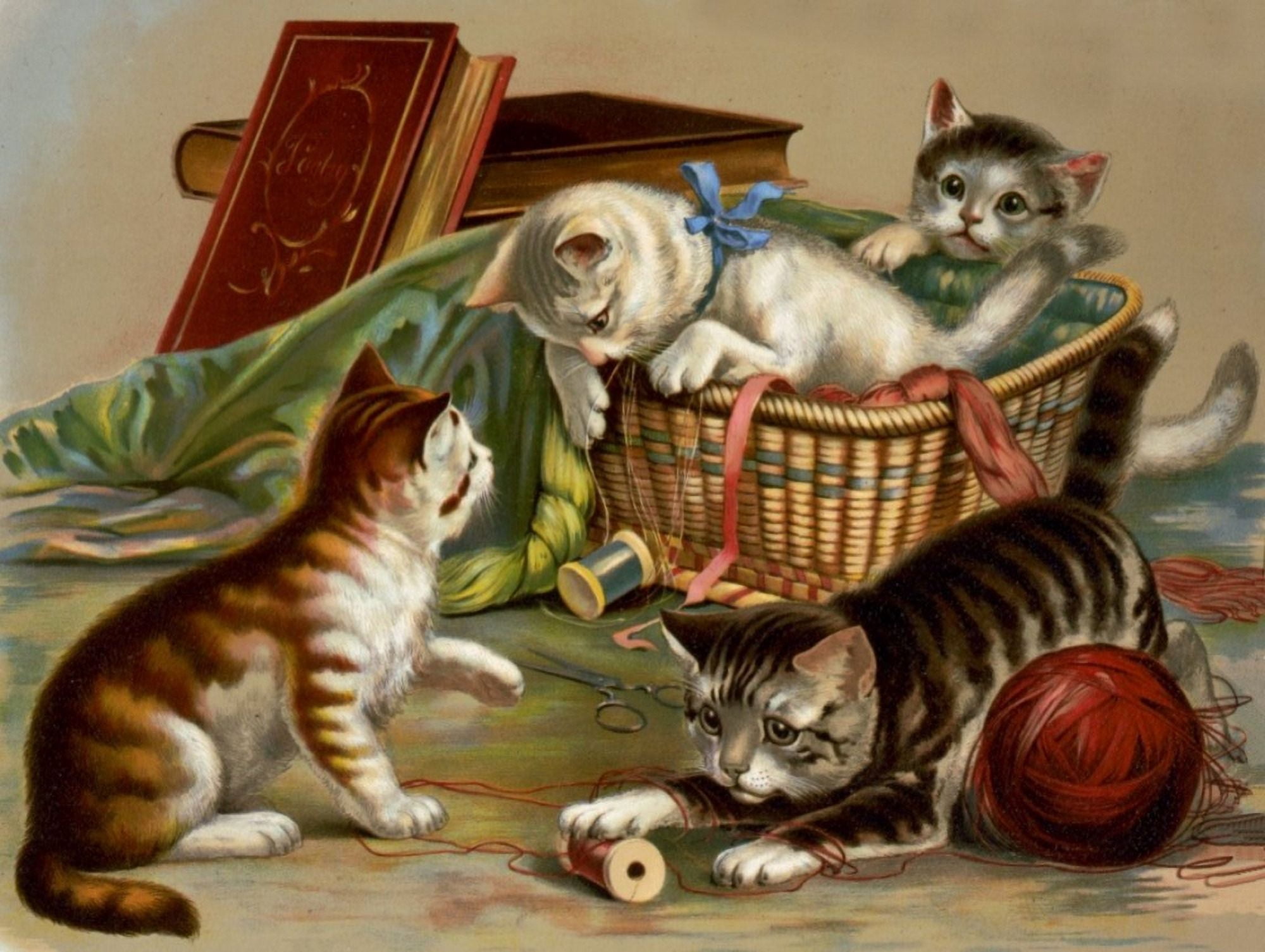 Full of fun c1898 Canvas Art - Unknown (18 x 24)