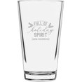 thumbnail image 1 of Full of holiday spirit aka Eggnog Merry Christmas Etched 16oz Libbey Pint Glass, 1 of 1