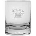 thumbnail image 1 of Full of holiday spirit aka Vodka Merry Christmas Etched 11oz Crystal Rocks Whisky Glass, 1 of 1