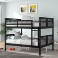 thumbnail image 1 of [Luckynote]Full over Full Bunk Bed with Ladder for Bedroom, Guest Room Furniture-Espresso, 1 of 10