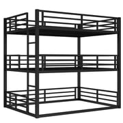 Full over Full over Full Bunk Bed,Metal Triple Bunk Bed