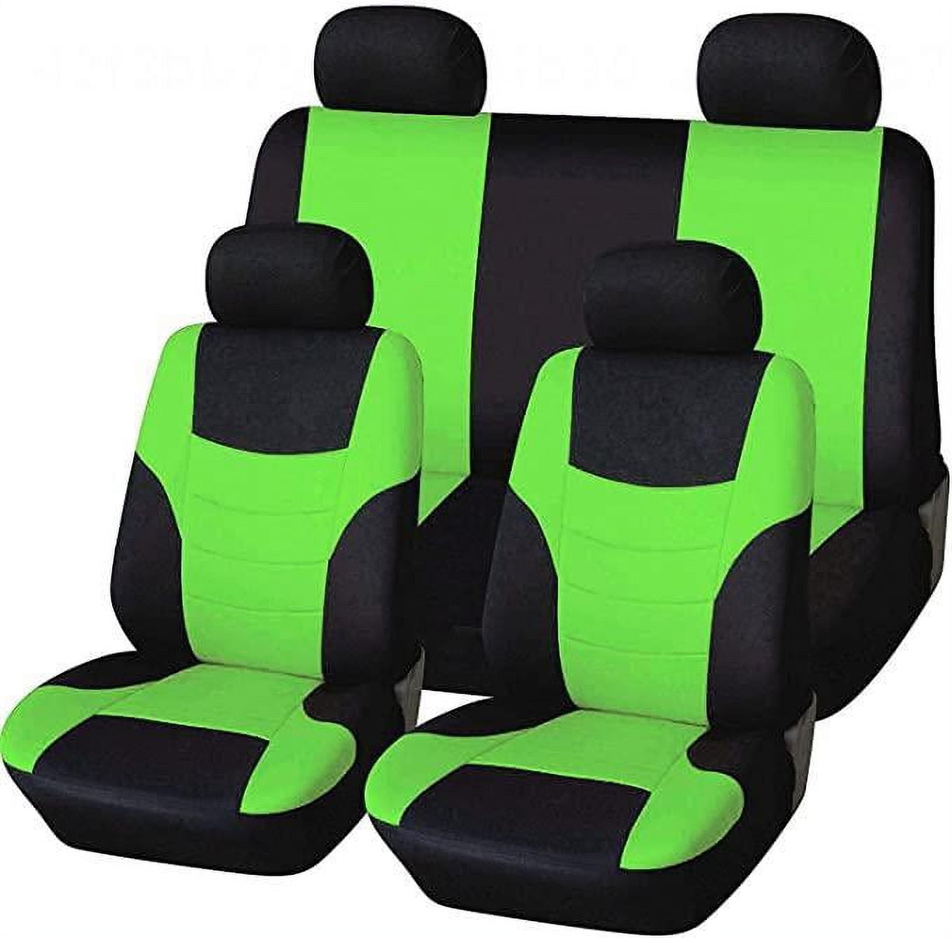 Full set of Green car, SUV and truck car seat covers (side airbag compatible with split seats