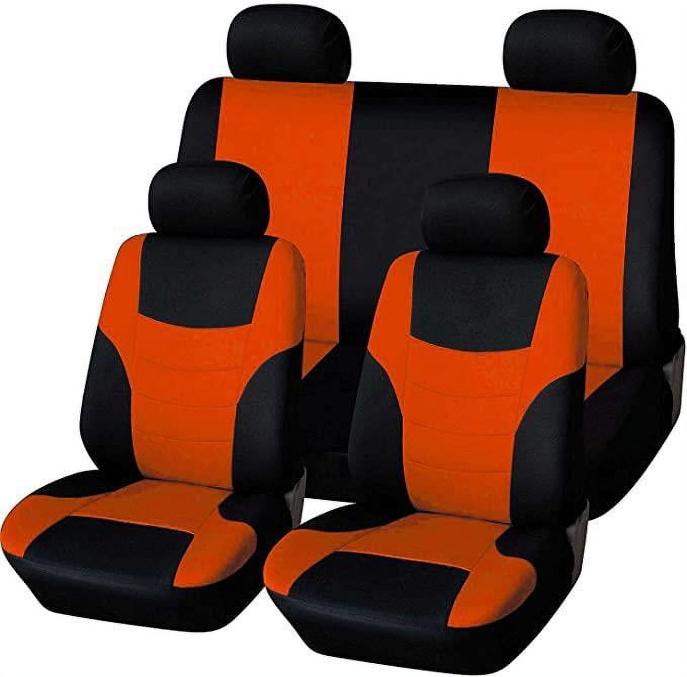Complete Orange Seat Cover for Car, SUV and Truck (Side Airbag