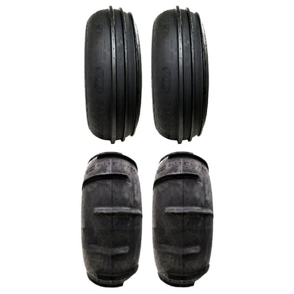 Full set of GMZ Sand Stripper (6ply) 28x12-14 and 28x15-14 ATV Tires (4)