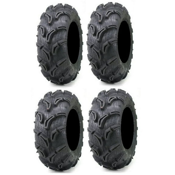 Full set of Maxxis Zilla 27x9-12 and 27x11-12 ATV Mud Tires (4)