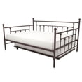 thumbnail image 1 of Full size Bronze Metal Daybed with Twin Roll-out Trundle Bed, 1 of 5
