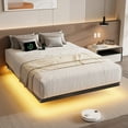 thumbnail image 1 of Full-size Floating Bed Frame with Built-In USB Charging Ports and Smart LED Lighting, Crafted with Heavy-duty Metal, Designed with ample under-bed storage space, Noise-Free, No Box Spring Needed, 1 of 8