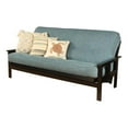 thumbnail image 1 of Full-size Linen Fabric Futon Mattress in Aqua Blue-Frame Not Included, 1 of 7