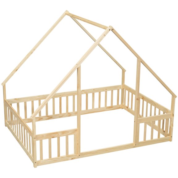 Full-size floor bed made of premium pine | Guarantee safety and durability for sound sleep