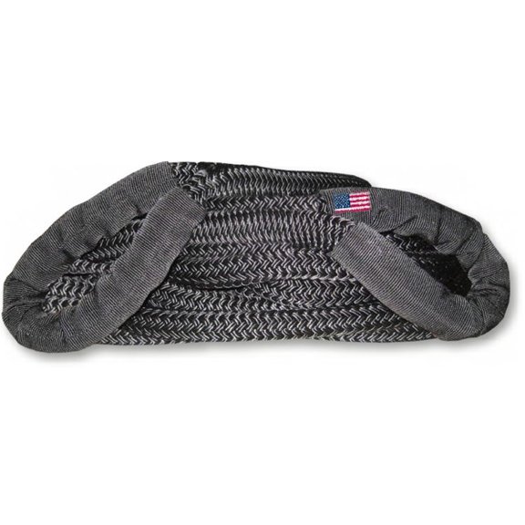 (Full-size truck) U.S. made 1-1/8 inch X 30 ft KINETIC Snatch Rope- MILITARY-GRADE - BLACK