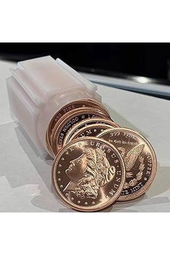 Full tube of 20 x 1 oz copper Morgan