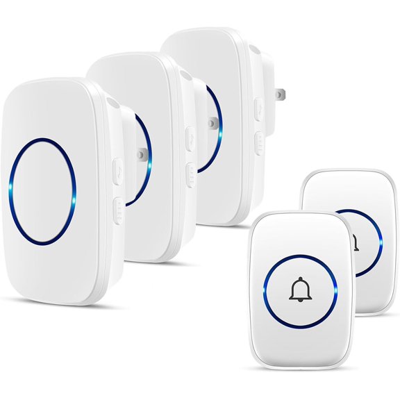 FullHouse Wireless Doorbell Kit Waterproof, Distinguish Front and Back Door