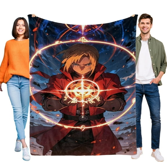 FullMetal Alchemist Throw Blanket Gifts for Fans Lover Girls Boys Women Present Hoodie Him Bed 30"x40"