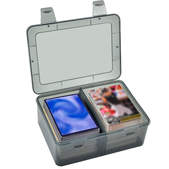 Fullcae Card Case Holder for Baseball Football Sports Cards Game, Trading Card Storage Collector Organizer(Box Only) Gray