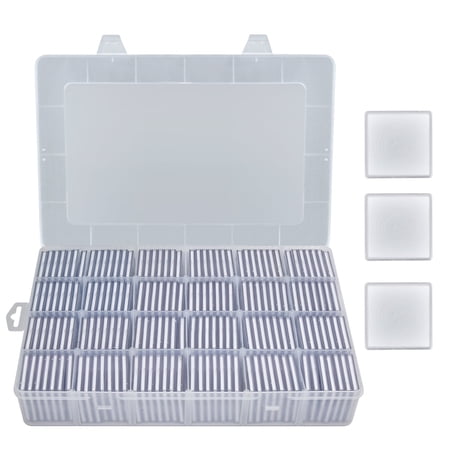 Fullcase 168 Pieces 46mm Coin Capsules with Foam Gasket and Plastic Storage Organizer Box, Coins Collector Case Holder