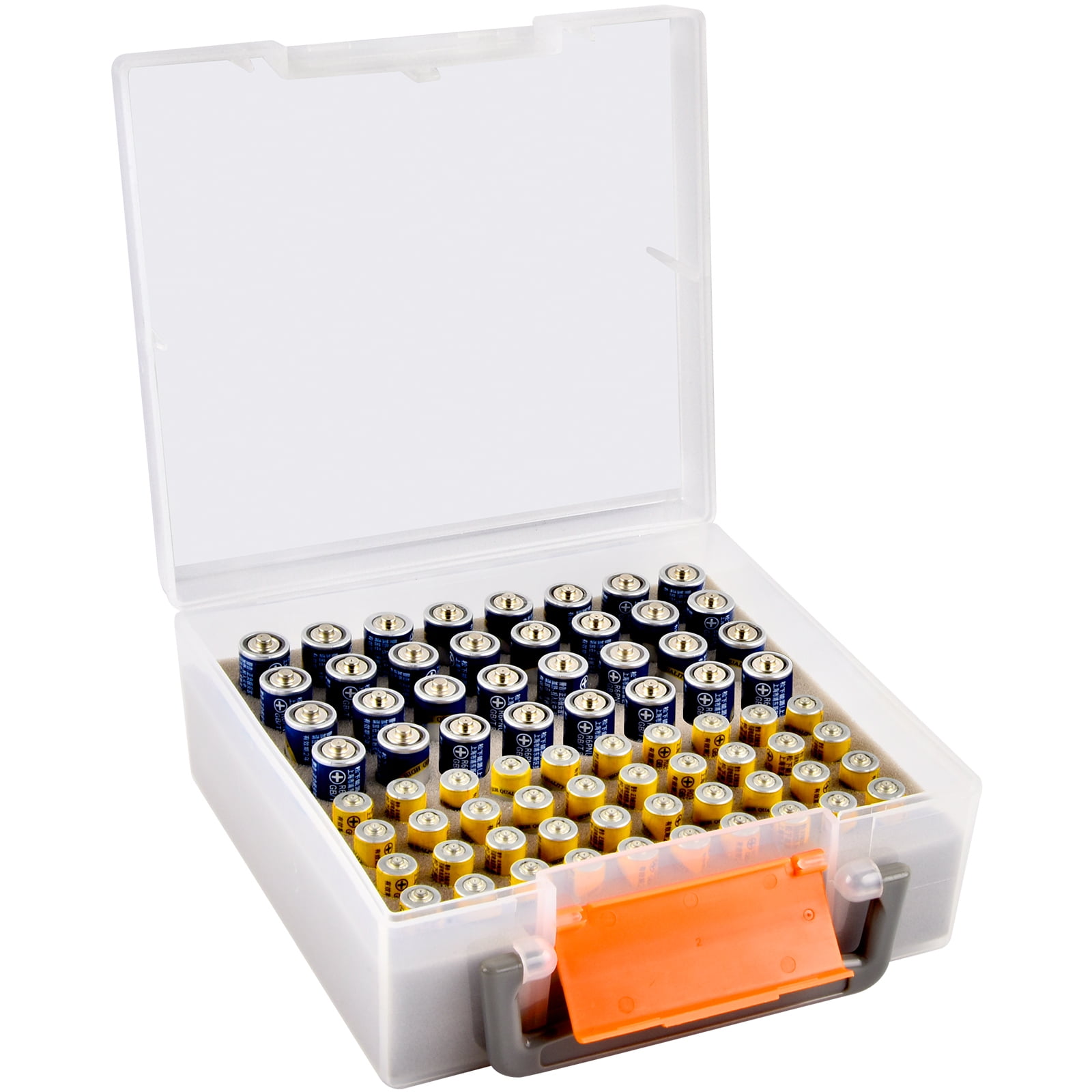 Fullcase Battery Storage Organizer Batteries Holder Case Holds 72pcs AA AAA Batteries (Case Only
