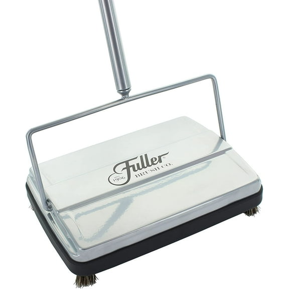 Fuller Brush 17034 Carpet & Floor Sweeper- Mini Stick Cleaner for Hardwood Surfaces, Wood Floors, Laminate Tile - Small & Portable - Cleans Dust Pet Hair - Electrostatic & Silent - Silver