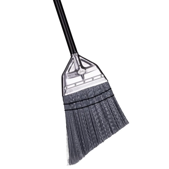 Fuller Brush Angle Broom Heavy Duty Broom with Split End Bristles, Steel Handle, Indoor/Outdoor Floor Sweeper for Home, Garage, Patio