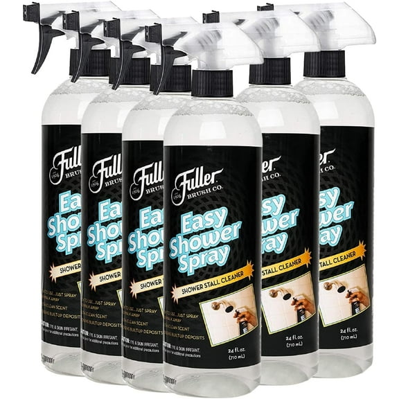 Fuller Brush Easy Shower Spray - No Scrub Shower Cleaner - Multi Surface Formula Keeps Surfaces Clean From Dirt, Soap Scum and Hard Water Stain Build Up Perfect for Shower Floors Walls (Pack of 6)