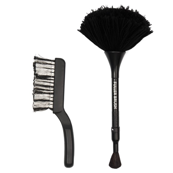 Fuller Brush Electronics Dusting Brush Set for Laptop, Screen, Keyboard, TV, Phone, Vehicle Dash Dual-Ended Duster with Microfiber and Goat Hair Mini Bench Brush Duster with Polystatic Fibers