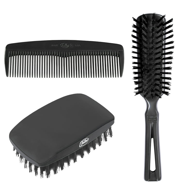 Fuller Brush Hairbrush & Comb Kit - Complete Hair Care Set w/Men's Nylon  Bristle Retro Hairbrush, Classic Pocket Size Hair Comb & Military Boar  Bristles Hair Brush & Detangler - For All