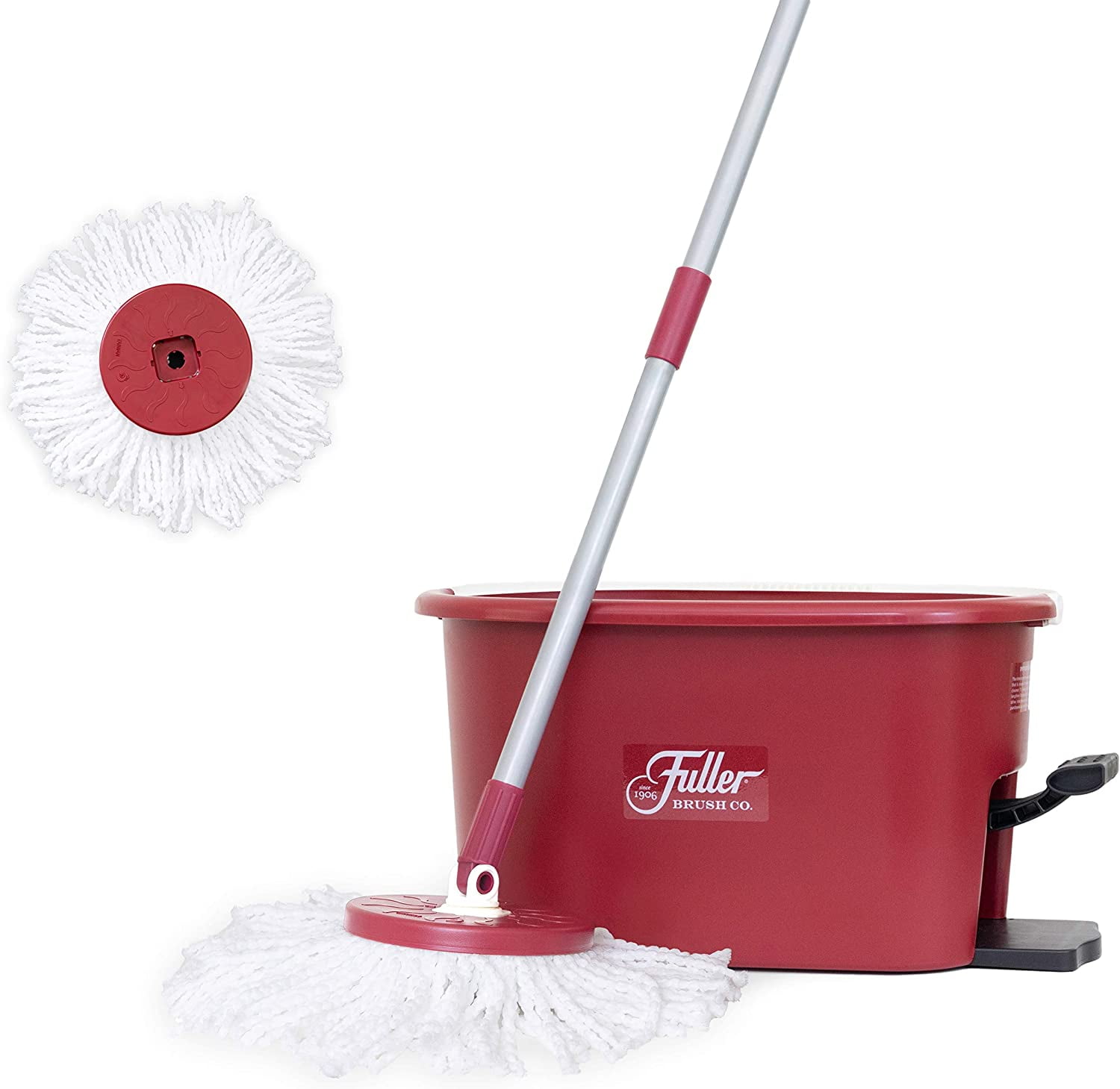 Fuller Brush Spin Mop Exclusive Bucket System Easy Wring, 360° Spin Streak Free Floor