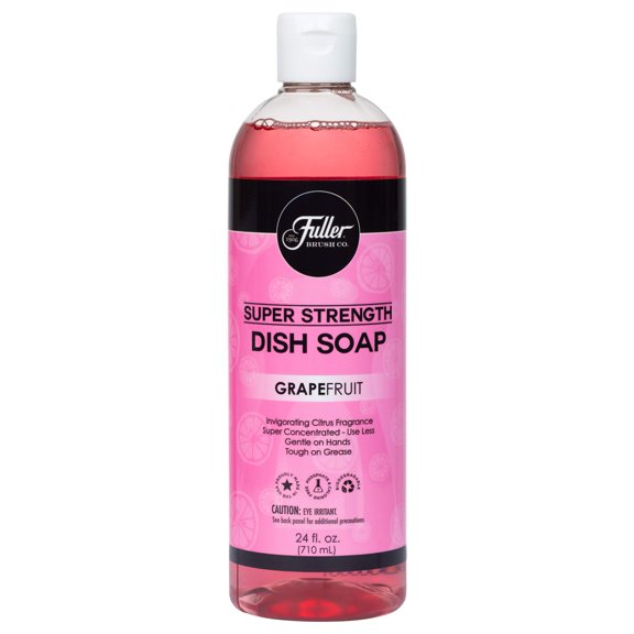 Fuller Brush Super Strength Dish Soap – Grapefruit – Ultra Concentrated Formula – Cuts Grease Fast, Clean Dishes, Glassware, Silverware, Pots, Pans & Surfaces – (Pack of 1)