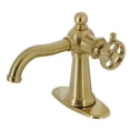 thumbnail image 1 of Fuller Single-Handle Bathroom Faucet with Push Pop-Up, Brushed Brass, 1 of 1