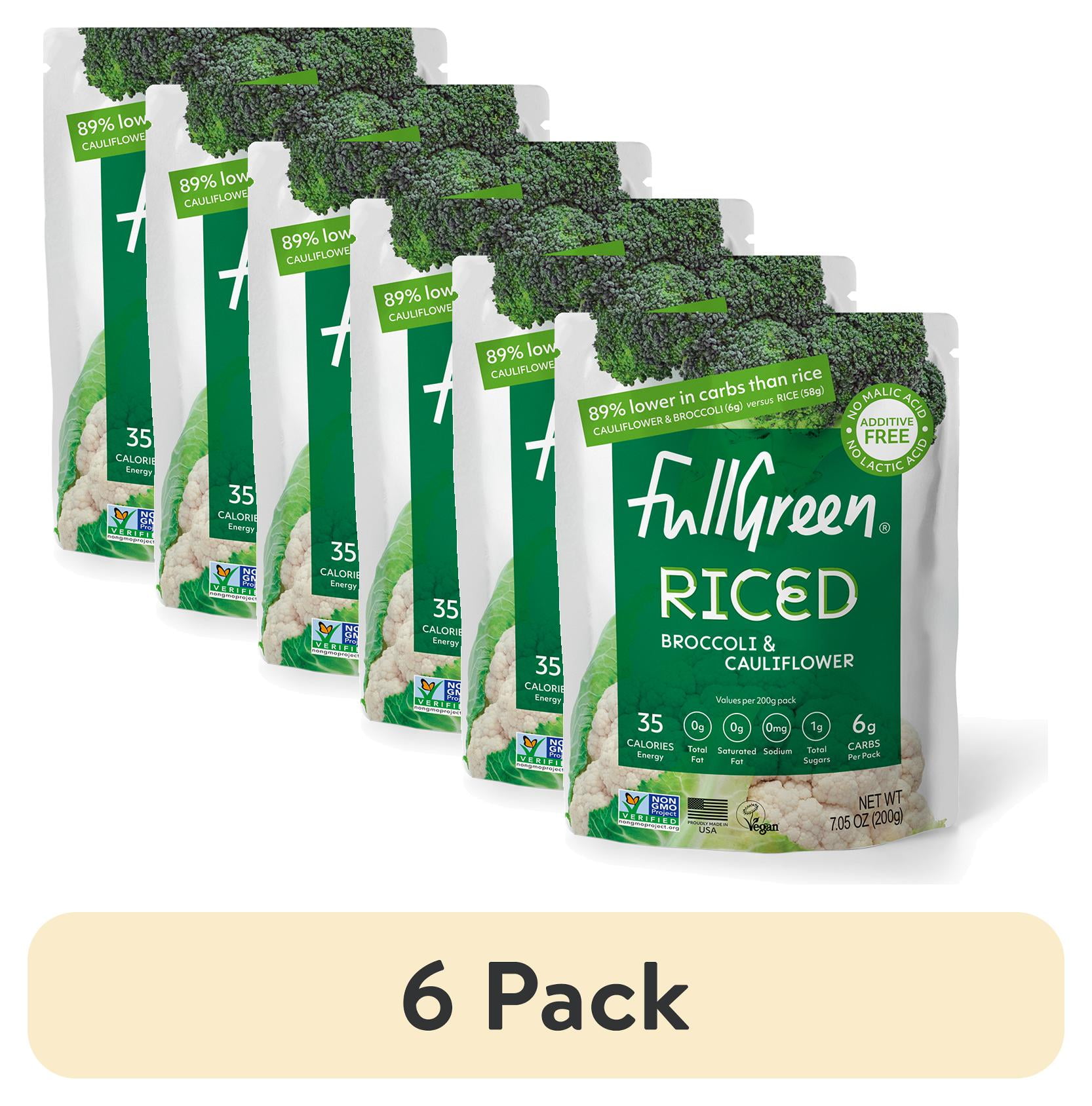 (6 pack) Fullgreen Riced Broccoli And Cauliflower, 7.05 Oz