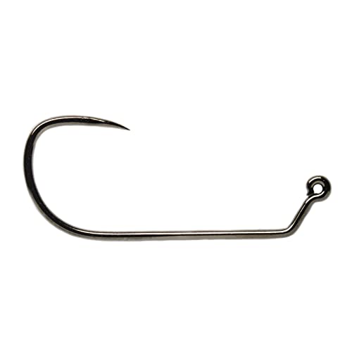 Fulling Mill Jig Force Long Shank Barbless Hook Black FM5130
