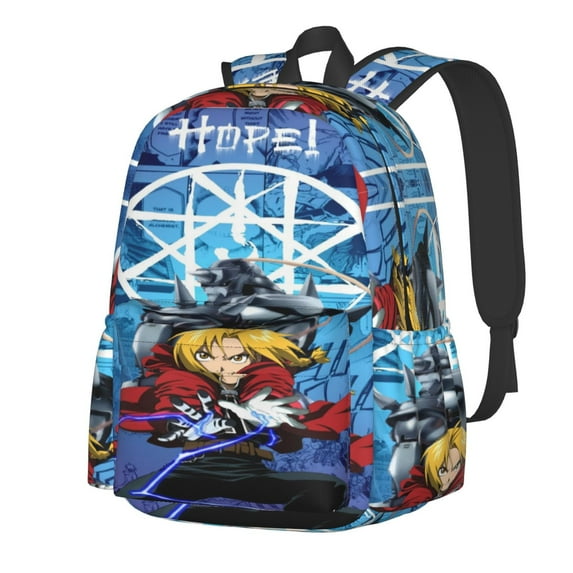 Fullmetal Alchemist Backpack Cartoon Backpacks Travel Laptop Daypack 17 Inch Bags for Men Women