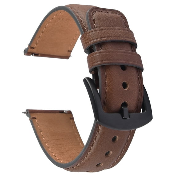 Fullmosa Watch Bands, Quick Release Leather Watch Band Strap - Burnished Leather Watch Band Vintage Wristband 18mm 20mm 22mm 24mm