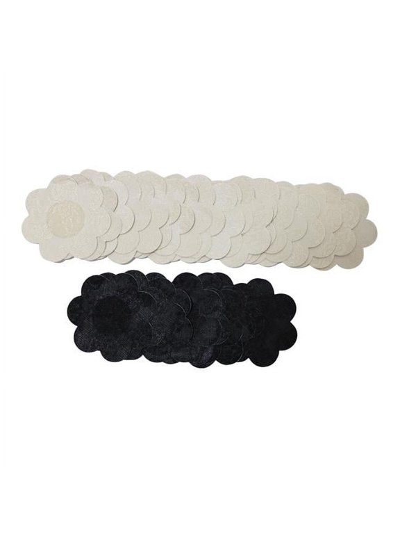 KL2004-5Pack 15 Pairs of Flower Pasties Breast Nipple Cover Stick on Bra Disposable - One Size