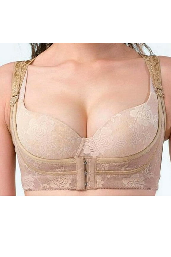 Bustline Lace Undergarment Cleavage Enhancer Push up Women Bra, Size Small - Black