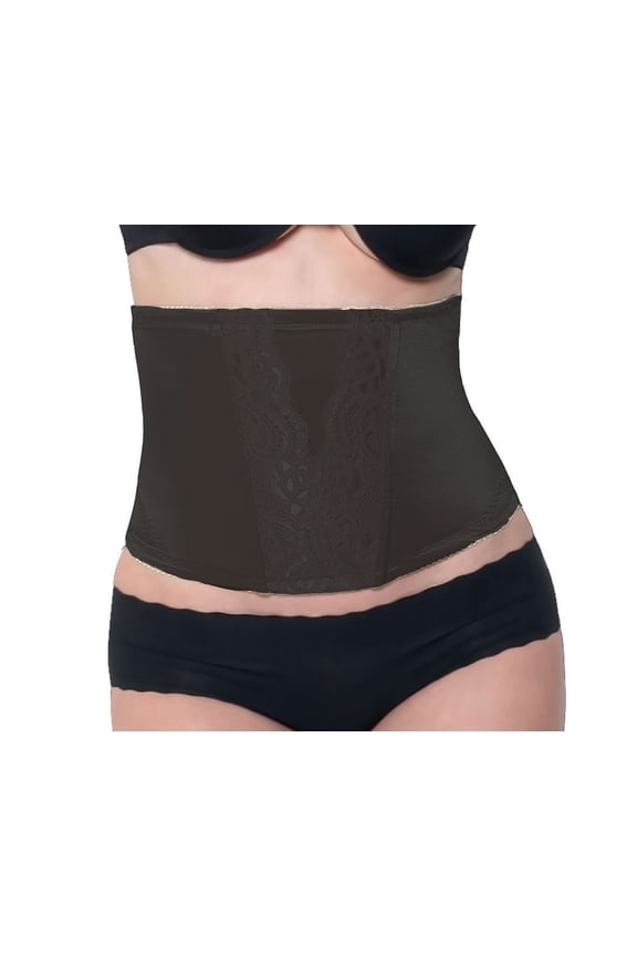 Elegant Waist Cincher Girdle Body Shaper with Tapered Back - Medium - Black