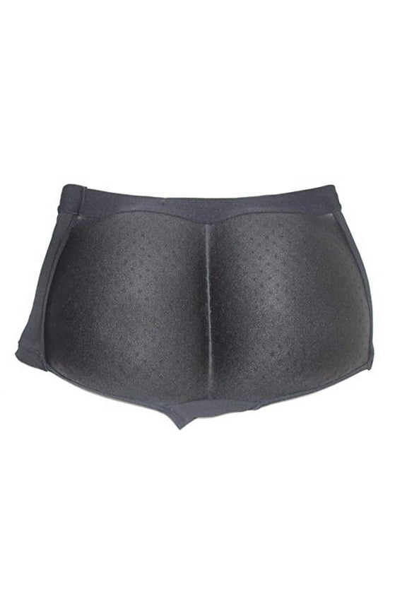 His Butt Booster Men's Underwear Padded Booty Backside Buttocks Enhancer Molded Pad Boyshort Brief with Air Flow Butt Pads, L