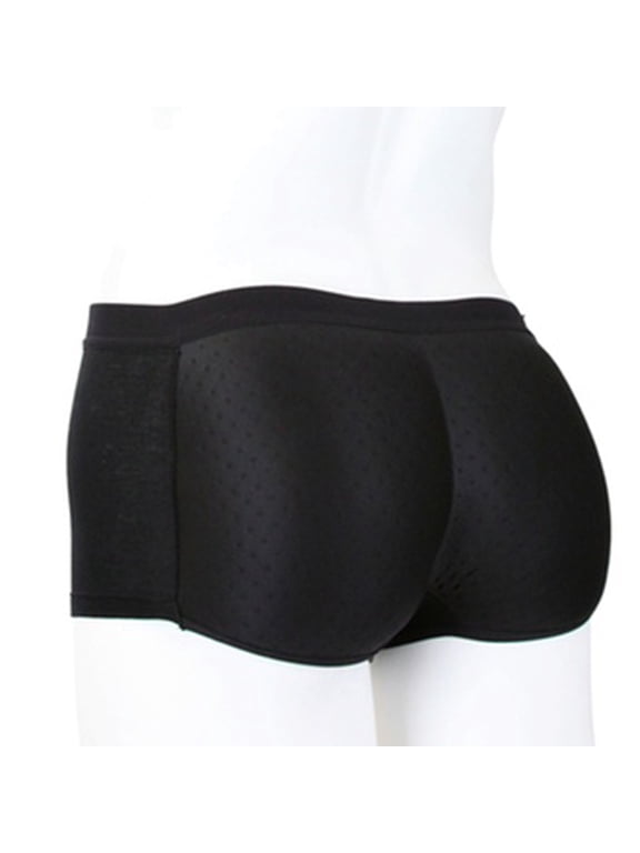 Men Padded Butt Booster Boyshort Panties Underwear Boxer Brief Size S-2XL