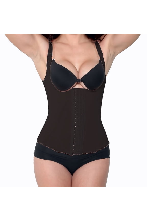 Powernet Body Shaper Vest with Adjustable Bra Straps - Black - Small