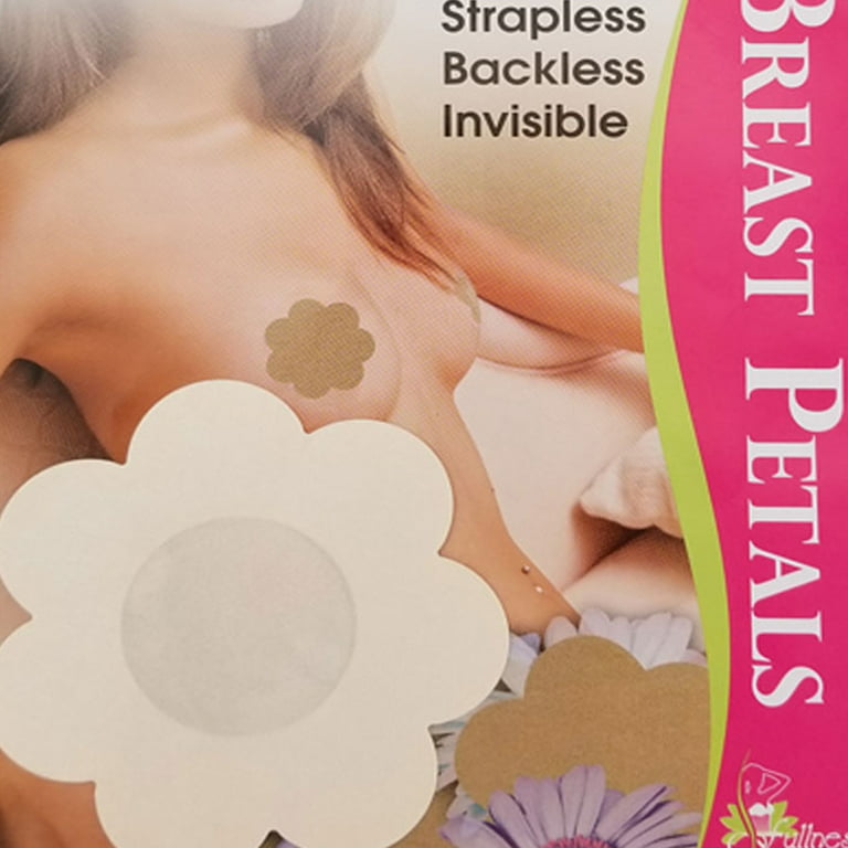 Fullness Self Adhesive Silicone Women Nipple Cover Pasties, 6 Pairs - Beige  
