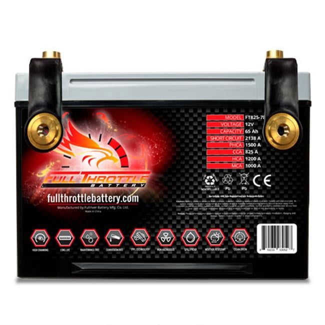 Fullriver Battery AGM 12 Volt Vehicle Battery Group Size 34, 825 CCA, Top Post