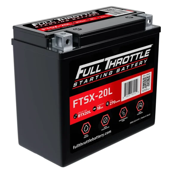 Fullriver Full Throttle FTSX-20L 18 Ah 270 CCA AGM Starting Battery (Group BTX20L-BS)