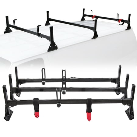 Fullsize Van 3 bar Ladder Roof Rack Steel Black Rack For Express Savana
