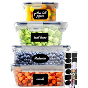 Fullstar 10 pcs Meal Prep Container, Airtight Plastic Food Storage Containers Set