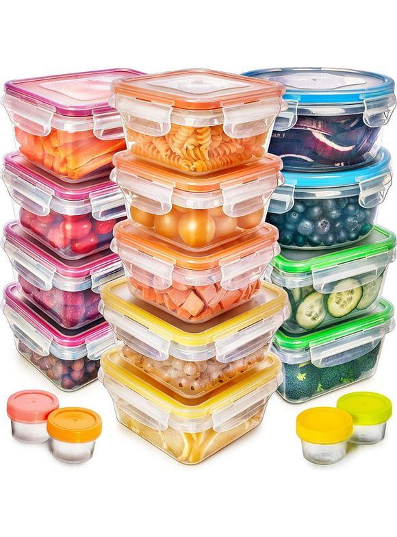 Fullstar - Food Storage Containers with Lids - Leak Proof Food Containers - BPA Free Containers - 34 Pieces